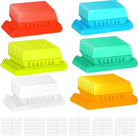 File Folder Tabs Hanging File Folder Labels 60 Sets Plastic File Tabs with Inserts for Hanging Files