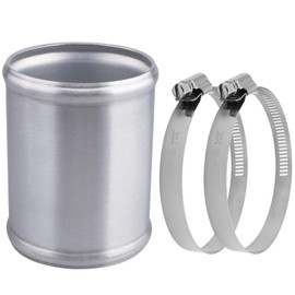 AC PERFORMANCE 3.5" (89mm) OD Aluminum Alloy Hose Joiner Silicone Pipe Connector Bead, 4" Length with 304 SS Clamps