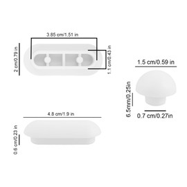 Tabanzhe Toilet WC Seat Buffer Set- 6 Pack Universal Gasket Toilet Seat Bumpers Noise Dampening Replacement Cushioning Pads Standard Toilet Seat Buffer Set(White)