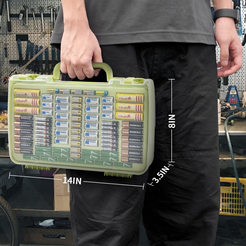 Aptbyte Battery Organizer Storage Holder Box Case with Tester- 269