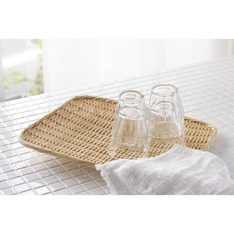 Kagoya 7017 Special Square Basin Colander (Bamboo Strainer Colander) Approx.