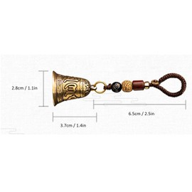 Hanging Bell, Feng Shui Bell, Buddhist Bell Wind Chime, Metal Antique Style Decorative Car Hanging Bell, Vintage Blessing Bells, Carving Bell Decoration with Exquisite Carving for Decoration