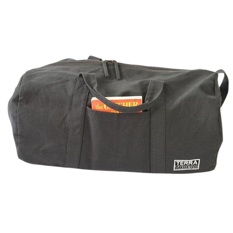 Terra Thread Organic Cotton Bumi Duffle Bag, Olive Green