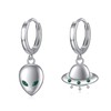 ONEFINITY Alien Earrings 925 Sterling Silver UFO Earrings Space Earrings