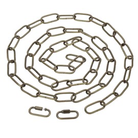 PATIKIL 6ft Lighting Hanging Chain, Metal Loop Chain with Quick Release Screw Connectors for Hanging Plant Pendant Lights Chandelier Light Device, Bronze