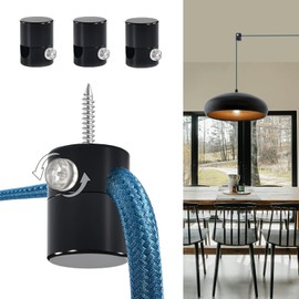 Novantl 3 Pack Upgraded Ceiling Hooks for Hanging Lights, Aluminum Adjustable Swag Hook Heavy Duty, Swag Hooks for Ceiling Light, Hook for Hanging Light, Pendant Lights, Lighting Fixture- Easy to Use