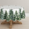 Artoid Mode Snowflakes Pine Trees Christmas Table Cloth, Round 140