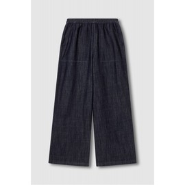 JAJU [JAJU] Women's Relaxed Fit Wide Jeans_Navy