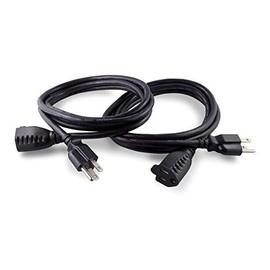 Ubercords 15 Foot (2 Pack) Power Extension Cord - 16 AWG Power 3 Prong Appliance Extension Cable Cord - 125 Volts, 13 Amps - UL Listed