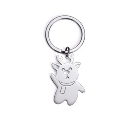 LIKGREAT Christmas Keyring Xmas Ornaments Christmas Snowman Elk Christmas Decoration Key Ring Pendant Accessories Gift for Men Women, Elk - Small