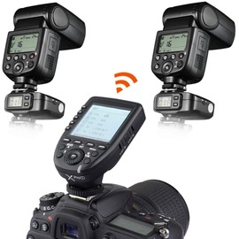 Godox XPro-S 2.4G TTL Wireless Flash Trigger Wirless X System High Speed with Large LCD Screen Transmitter + 2 x GODOX X1R-S Controller Receiver for Sony Camera