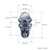 HMF 14986-09 Tension Lock with Lock Eyelet, Pack of 2,