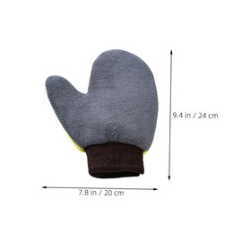 Alipis 4pcs Non Scratch Car Wash Mitts Dual Sided Fleece Dusting Gloves Cleaning Tool for Cars Safe for Paint for Exterior Detailing
