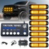 Xprite Amber 12 LED Surface Mount Strobe Lights Kit, Grill