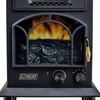 EZ-HEAT Electric Fireplace Space Heater with Flame Effect, Adjustable Thermostat,