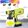 YEX-BUR Cordless Paint Sprayer for Ryobi 18V Battery, 200W Electric