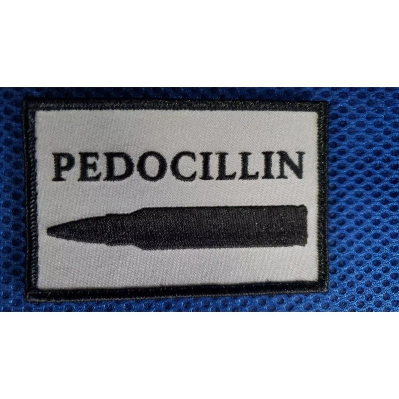 Flat Ranger Pedocillin patch. Bullet. Grey.