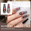 Butterfly Coffin Nails Ethnic Brown French Tip Geometry Glitter Charm