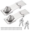 Keyed Hasp Locks, 2 Pcs Knob Locking Hasp, Cabinets Hasp