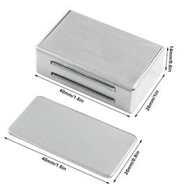 Waziaqoc 2 Pack Magnetic Door Catch, Stainless Steel Magnetic Latch with Adhesive, Ultra Thin Door Magnets, No Drilling Cupboard Magnetic Latches for Drawer Closet and Kitchen Cabinet