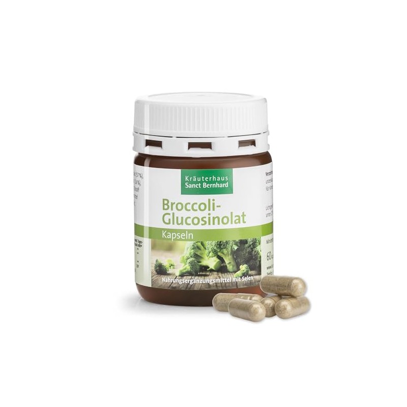 Sanct Bernhard Broccoli Glucosinolate Capsules 100 mg Horseradish Extract &