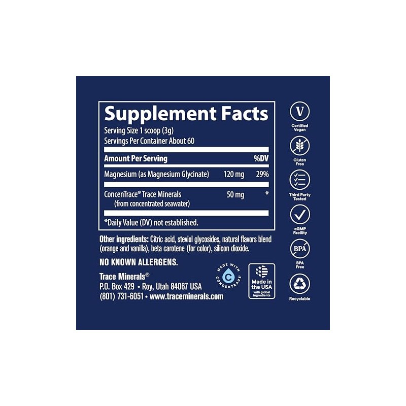 Trace Minerals- “| Glicinato de Magnesio en Polvo | Suplemento