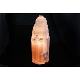 Selenite Crystal Lamp Natural and Made in Morocco | Includes Bulb and Cord with Dimmer Switch | Healing Iceberg Tower Available in 3 Sizes (10 inch)