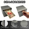 Rotoha Unopened Piggy Bank, Stainless Steel, Square, Stylish Design, Bills