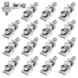 16PCS Ground Lug Cable Clamp,Grounding Tab 6.7 Aluminium Alloy Conductor Buried Connectors for Solar Photovoltaic Bracket Lightning Protection Clamp Grounding Buckle Terminal Solar Accessories