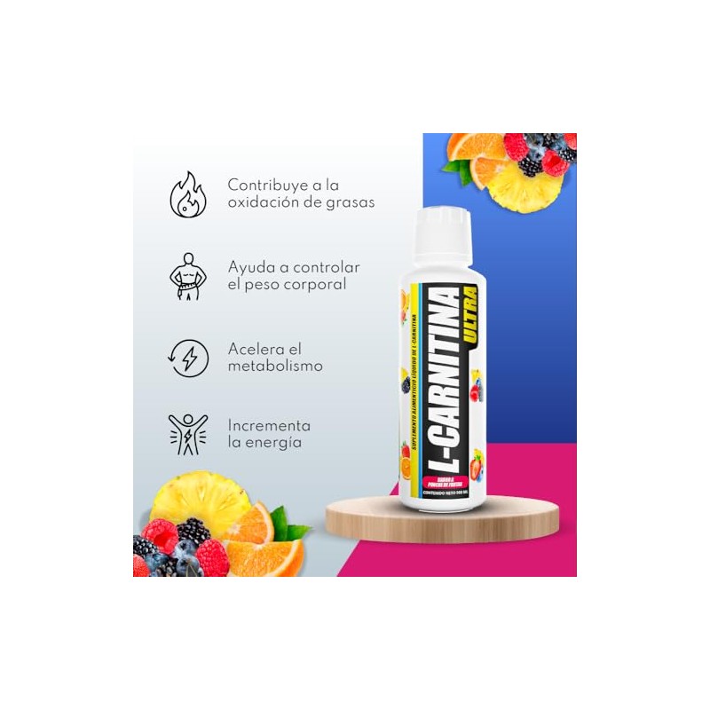 L-Carnitina Liq. Ultra 500 ml ponche de frutas
