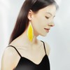 Kaseakia Native Gradient Long Big Large Chandelier Beaded Dangle Earrings