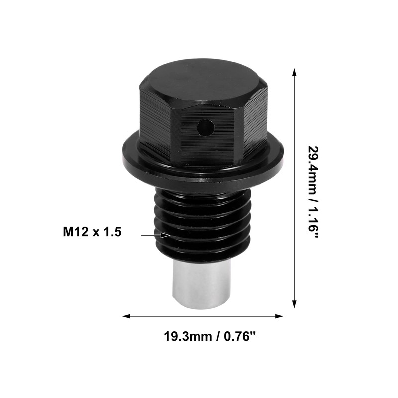 X AUTOHAUX 2 Set M12x1.5 Oil Drain Plug Aluminum Alloy