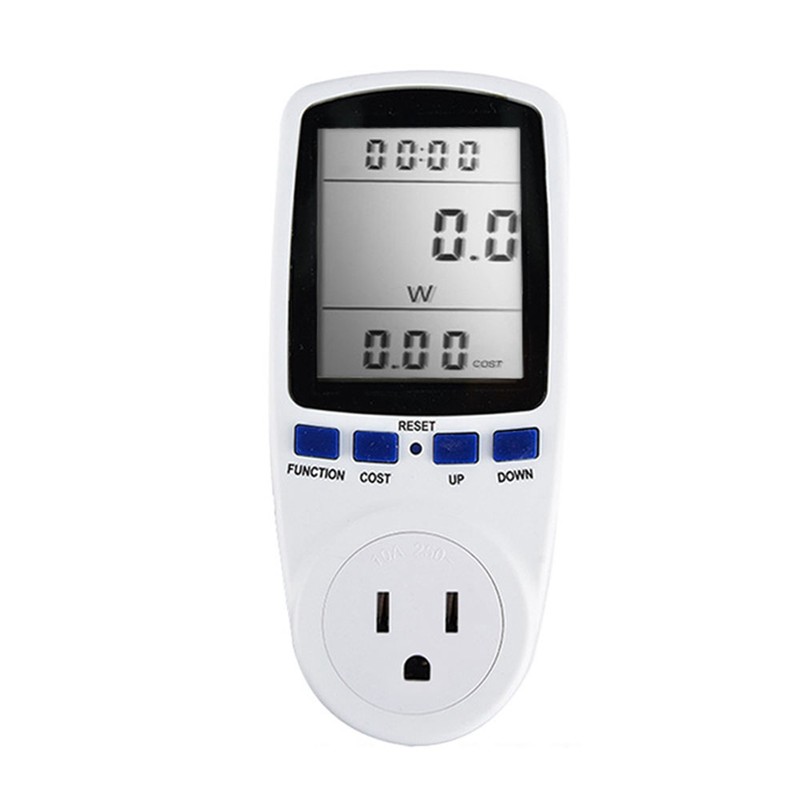 Power Meter LCD Display 0W-9999W Electrical Energy Monitor for Household