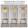 3 Light Track Lighting Fixtures Ceiling, Gold Round Directional Ceiling