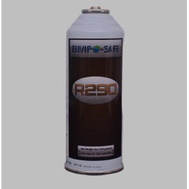 envirosafe R290 Refrigerant, 1 Can + Charging Gauge | Inverted Piercing, 8oz | EnviroSafe