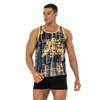 AIMPACT Mens Tank Top Summer Mesh Print Quick Dry Sleeveless
