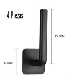 Fcliqzod888 4 Piezas Organizador de Gorras,Ganchos para Gorras en L,Ganchos Adhesivos para Pared (4*Negro)