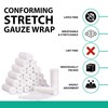 D&H Medical Pack of 24 Gauze Bandage Roll 4 Inches