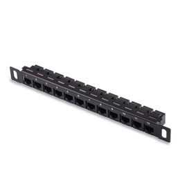 GeeekPi DeskPi Rackmate Accessories Network Patch Panel 12 Ports CAT6 10" 0.5U