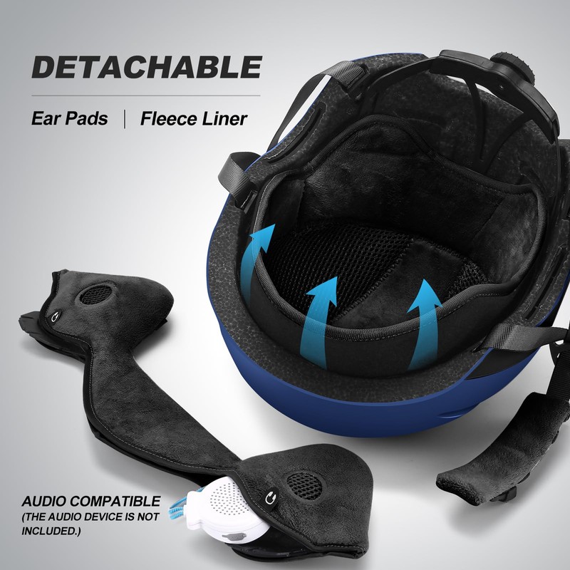 Odoland Ski Helmet with Ski Goggles, Multi-Options Snowboard Helmet and