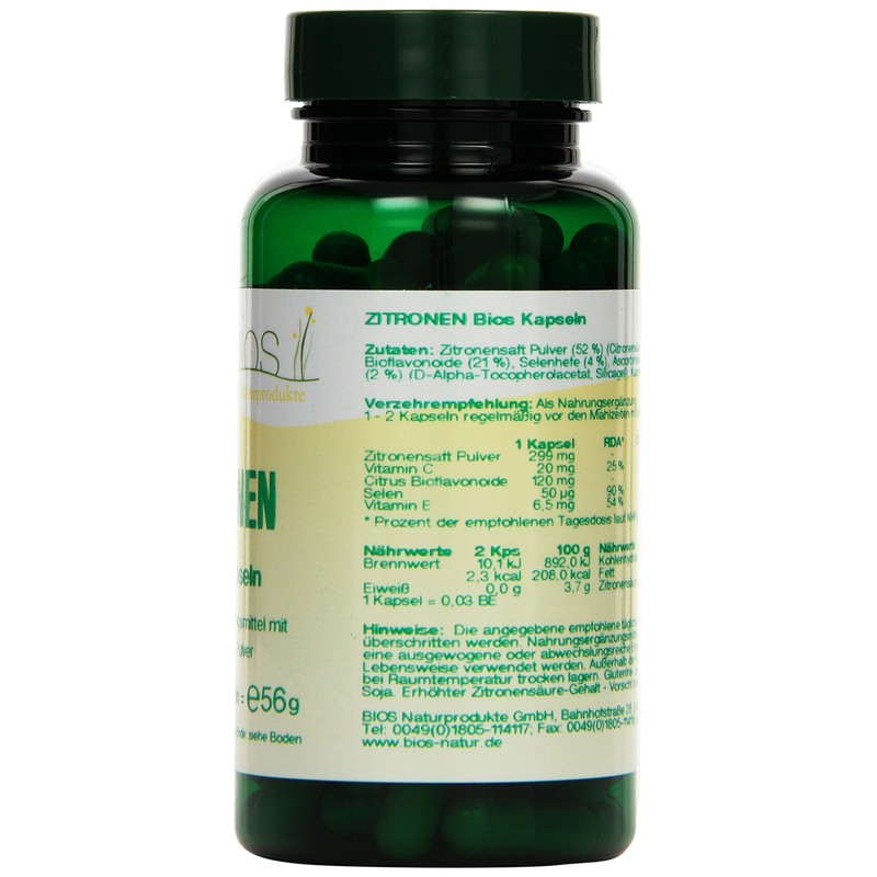 Organic Lemons 100 Capsules 56 g