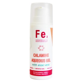 Calamine and Aloe Vera Soothing Gel for Itchy Skin, Rashes and Bites, Natural Ingredients with Rosewater 50ml