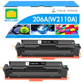 206A W2110A Black Toner Cartridge 206X W2110X Compatible Replacement for HP 206A 206X Black Toner Color Pro MFP M283fdw M283cdw M255dw M283 M255 Printer High Yield Toner (2 Pack)
