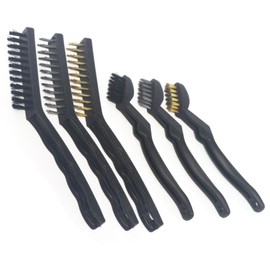 GIVIHGETI 6 Stück Drahtbürsten Set 7/9 Zoll, Messing, Nylon und Edelstahlborsten, 18/23 cm Drahtbürsten Set Zum Reinigen Von Schmutz Und Rost
