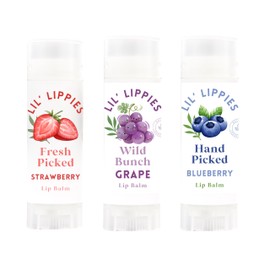 Lip Balm For Kids - Christmas Stocking Stuffer chapstick for toddler, teen and tween (A Berry Trio)