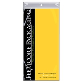 Flexicore Packaging Dandelion Yellow Gift Wrap Tissue Paper Size: 15 Inch X 20 Inch | Count: 100 Sheets | Color: Dandelion