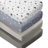4 Pack Crib Sheets Soft Neutral Unisex Fitted Baby Standard