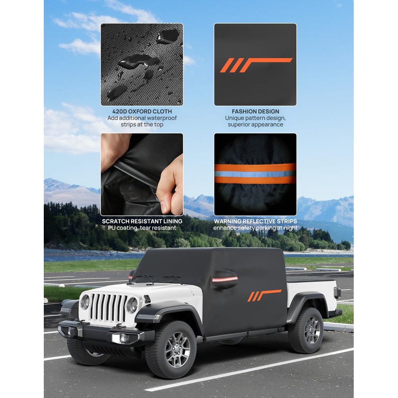 JOYTUTUS Cab Cover Compatible with Gladiator JT 2020-2026, Waterproof Gladiator