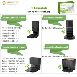 Roomba Vacuum Bags, 12 Premium Pack Compatible with iRobot Roomba j7, j7+, i7, i7+, i1, i3+, i4+, i5+, i6+, i8, s9, s9+, j9+; Roomba Combo j5, j5+, j7+, j9+; iRobot Vacuum Bags for i, s & j Clean Base