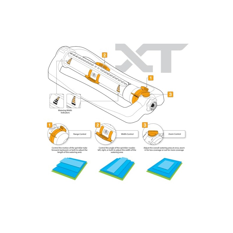 Melnor XT45200 XT 4,500 Sq. Ft. Turbo Oscillating Sprinkler with